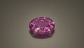 Pink gemstone closeup 3D rendering