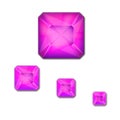 Pink gemstone symbol. Diamond illustration in a flat style. faceted gem Royalty Free Stock Photo