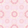 Pink geo allover flower gradient seamless print background design