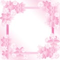 Pink geometric flower bright frame