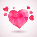 Pink geometric heart