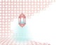 Pink geometric pattern background with a hanging pink lantern and light effects done stock Royalty Free Stock Photo