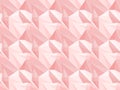 Pink geometric pattern with shadow illusion. Vector seamless floral texture Royalty Free Stock Photo