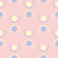 Pink geometric seamless background. Multi colored pattern Royalty Free Stock Photo