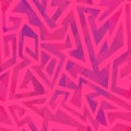 Pink geometric seamless pattern with grunge effect Royalty Free Stock Photo