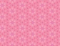 Pink colorful seamless floral and hexagons pattern tile