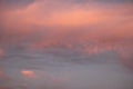 Pink giant sunset clouds