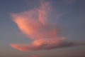 Pink giant sunset clouds