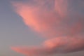Pink giant sunset clouds
