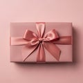 Pink Gift Box with Bow Royalty Free Stock Photo