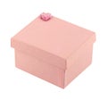 Pink gift box with diamond heart Royalty Free Stock Photo