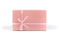 Pink gift box isolated on white background Royalty Free Stock Photo