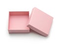Pink gift box opened isolated on white background Royalty Free Stock Photo