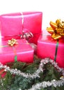 Pink gift boxes