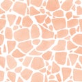 Pink giraffe spots dark watercolor seamless pattern