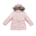 Pink girl jacket with fur