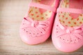 Pink girl shoes Royalty Free Stock Photo