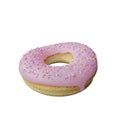 Pink glazed doughnut