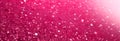 Pink sparkling glitter bokeh background, banner texture. Abstract defocused lights backdrop. Wide screen wallpaper. Panoramic web Royalty Free Stock Photo