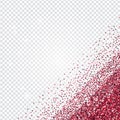 Pink glitter corner abstract background. Tinsel shiny backdrop Royalty Free Stock Photo