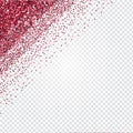 Pink glitter corner abstract background. Tinsel shiny backdrop Royalty Free Stock Photo