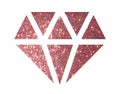 Pink Glitter Crystal Diamond Royalty Free Stock Photo