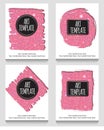 Pink glitter flyer template