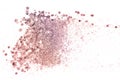 Pink glitter and glittering stars on light gray background Royalty Free Stock Photo