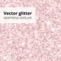 Pink glitter seamless pattern. Vector shiny sparkles texture. Sequin background Royalty Free Stock Photo