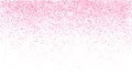 Pink glitter sparkle on a transparent background. Rose Gold Vibrant background with twinkle lights. Vector illustration Royalty Free Stock Photo