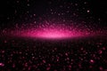 Pink glitter texture on a black background. Rose gold glitter shimmer. Romantic concept Royalty Free Stock Photo