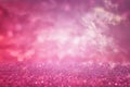 Pink glitter vintage lights background. de focused. Royalty Free Stock Photo