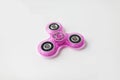 Pink glittered fidget spinner