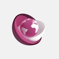 Pink globe abstract Royalty Free Stock Photo