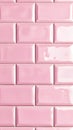 Pink Subway Tiles Background Glossy Ceramic. Royalty Free Stock Photo