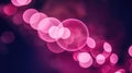 Pink Glowing Circles Create a Beautiful Abstract Design at Night Royalty Free Stock Photo