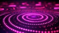 Pink glowing circles, futuristic design, abstract background, digital art, tech presentation Royalty Free Stock Photo
