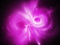 Pink glowing correlated worlds with wormhole