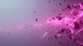 Pink glowing shattered fragments exploding abstract background Royalty Free Stock Photo