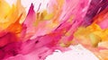 Pink and Gold Abstract watercolor spill background