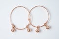 Pink gold anklet for baby