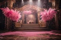 Pink and Gold Carnival Extravaganza: Feathers, Glitter, Posh Party Stage