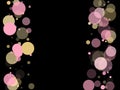 Pink gold confetti circle decoration for Christmas banner background. Royalty Free Stock Photo