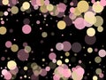 Bokeh confetti circles decoration holiday background.