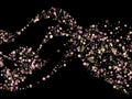 Pink gold confetti circle decoration for party banner background. Royalty Free Stock Photo