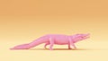 Pink Gold Crocodile Warm Cream Background