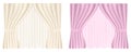 Pink and gold curtains. Royalty Free Stock Photo