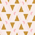 Pink and gold elegant geometri pattern