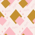 Pink and gold elegant geometri pattern Royalty Free Stock Photo