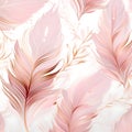 A pink and gold feathers